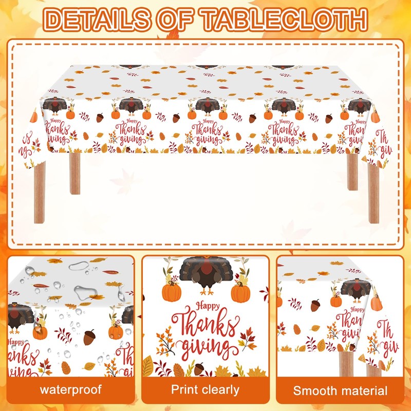TECHEEL Autumn Napkins 20 Thanksgiving Napkins 137 x 274 cm
