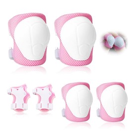 Mtlhbcg Children's Knee Pads, 6-in-1 Professional Knee Pads, Inline Skating Cycling Bicycle Rollerblading, Knee Pads Children with Wrist Guards, Protector Set Children