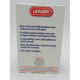 Leader Adhesive Bandages Clear One Size 30 Count Per Box.