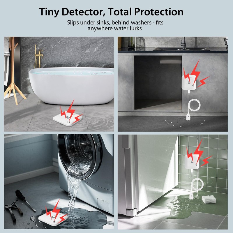 Water Leak & Level Detector 2-in-1 (3 Pack) - 90dB