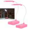 2 Sets LED Desk Lamp Pink Flexible Gooseneck Foldable Home