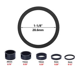 RXL SL Carbon Fibre Stem Spacer Rings, 28.6 mm Bicycle Fork Headset Spacer 3/5/10/15/20 mm