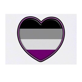 'Asexual Pride Heart' Temporary Tattoo - Water Resistant, Skin-Safe, Non-Toxic Transfer (TO00043756)