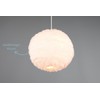 lightling Frieda Pendant Lamp with Plush Shade, Height Adjustable, Ceiling