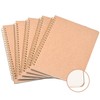 HOMIKLSA Notebook A5 blank, pack of 5 kraft cover notebook