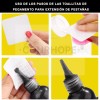 Courhope 1000 Toallitas Limpiadora Pegamento Extensiones Pestañas