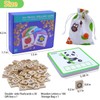 Humerry Spelling Games with 30 Double-Sided Flash Cards, 100Pcs Wooden