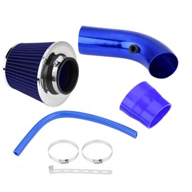 Filtro de Aire de 76 Mm, Kit de Manguera de Admisión del Motor del Filtro de Admisión de Aire Frío del Tubo de Aluminio Modificado Universal del Coche de 3 Pulgadas(azul)