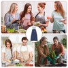 sourcing map Canvas Chef Aprons 75x69cm Adjustable Strap Cross Back