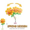 Dancing Sunflower Car Dashboard Decorations, Sunny Flower Spring-Action Bobblehead Design