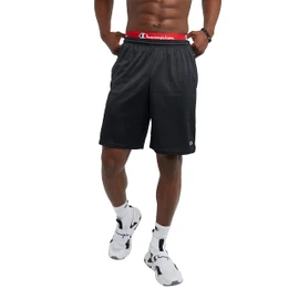 Champion Short De Tela Mesh, Pantalones Cortos Hombre, Preta (Black), M