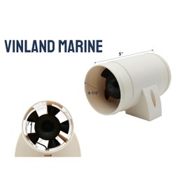 Vinland Marine 12 Volt Bilge Blower Ø3 White Fan Boat Motor, Boat Blower Motor, Marine Blower Fan, Bilge Fan 12v Blower Fan high cfm, Boat Engine blowers, 12v Inline Fan, Bilge air Blower Fans Boats