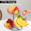 Livabber Fruit Basket Bowl with Banana Hanger, Fruit Vegetable Storage