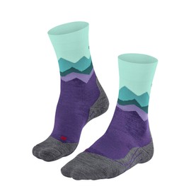 FALKE TK2 Crest Women's Hiking Socks Medium Padding Anti-Bubble Warm Trekking Socks Thermal Breathable Quick-Drying Climate Regulating Odour-Inhibiting Wool Functional Material 1 Pair
