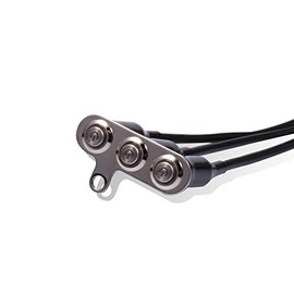 VISPREA Metal Button with LED Light Universal Steering Wheel Switch Focus Switch Light Motorcycle Handlebar Switch Multifunction Bike Brake Fog Headlight Handle On/Off Grip Switch (Model No. M163-165,