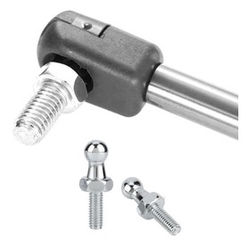 DSWTO 10mm M6 Ball Stud Mounting M6 Ball Screws Bolts with Hardware for Gas Struts Lift Supports Ball Ended Bonnet Fittings, Qty 4 (M6 Screw, Silver)