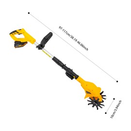 Cordless Tilling Machine, 20V Electric Garden Tiller, Lightweight Portable Soil Tiller w/Protective Cover & Diameter Blades for Plowing, Weeding &Turning Over The Soil (250 RPM)