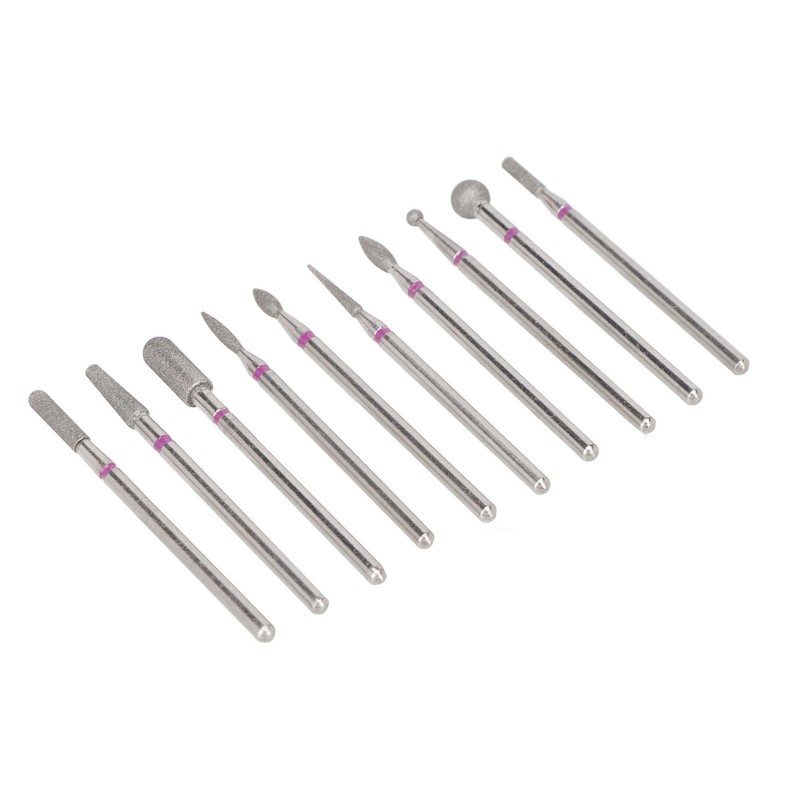 10pcs Nail Drill Bit Set Professional Home Salon Emery Cuticle