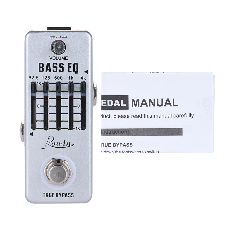 Rowin Bass Guitar Equalizer Effect Pedal 5-Band EQ Aluminum Alloy
