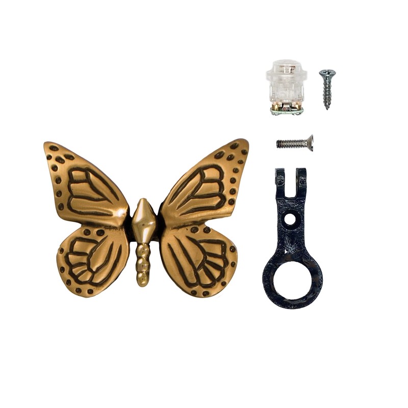 Monarch Butterfly Doorbell Ringer - Brass/Bronze
