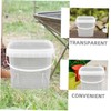 Levemolo Plastic Square Bucket Food Storage Container Handle Food Grade