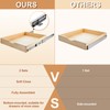 Menkxi 2 Set Pull out Tray Cabinet Organizer Wooden Pull