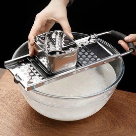 WDEC Stainless Steel Spaetzle Maker, Kitchen Pasta Cooking Tools, with Safety Pusher Dough Scraper Manual Pasta Cooking Tools, with Comfort Grip Handle, 32.5 x 11 x 6.5cm