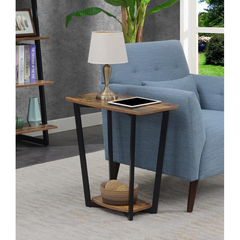 Convenience Concepts Graystone End/Side/Nesting Tables, Barnwood/Black