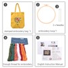MAMUNU Canvas Tote Bag Embroidery Kit with Pattern for Beginners,
