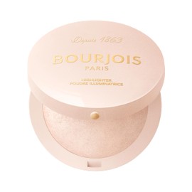 Bourjois Highlighter Powder Maxi Round Box, Light Texture, Vegan Formula, Easy to Fade Powder, Shade 03 Highlighter, For Natural Shine, Long-Lasting Hold