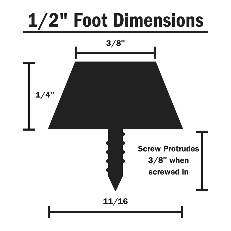 WALRUS OIL - Cutting Board Feet, Rubber Bumper Protectors with