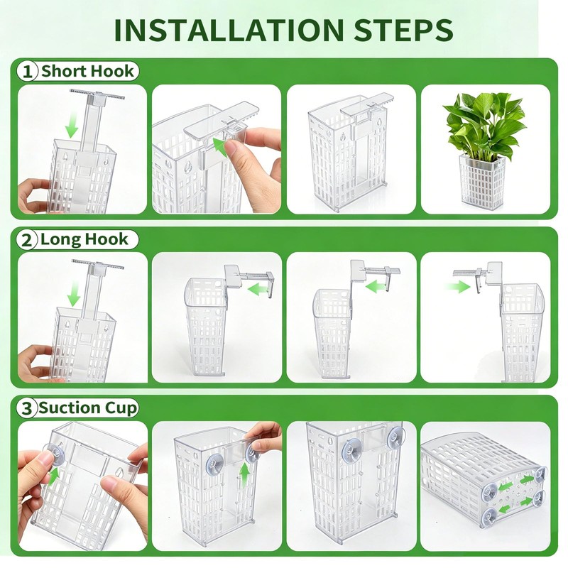 Upgraded Adjustable Aquarium Plant Holder,Fish Tank Plants Holder,Top Hanging Design,Adjustable