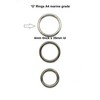 ‘O’ Rings welded polished Marine Grade A4 Stainless Steel 316.