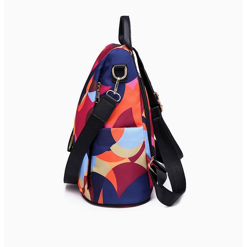 Wishliker Women's Backpack, Anti-Theft, Waterproof, Multifunctional School Bags, B-red circle,