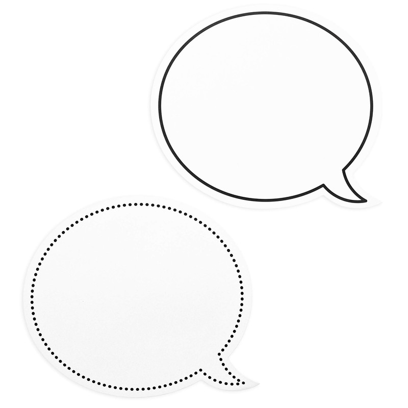 Dry Erase Speech Bubble Cutouts for Bulletin Boards (9 x