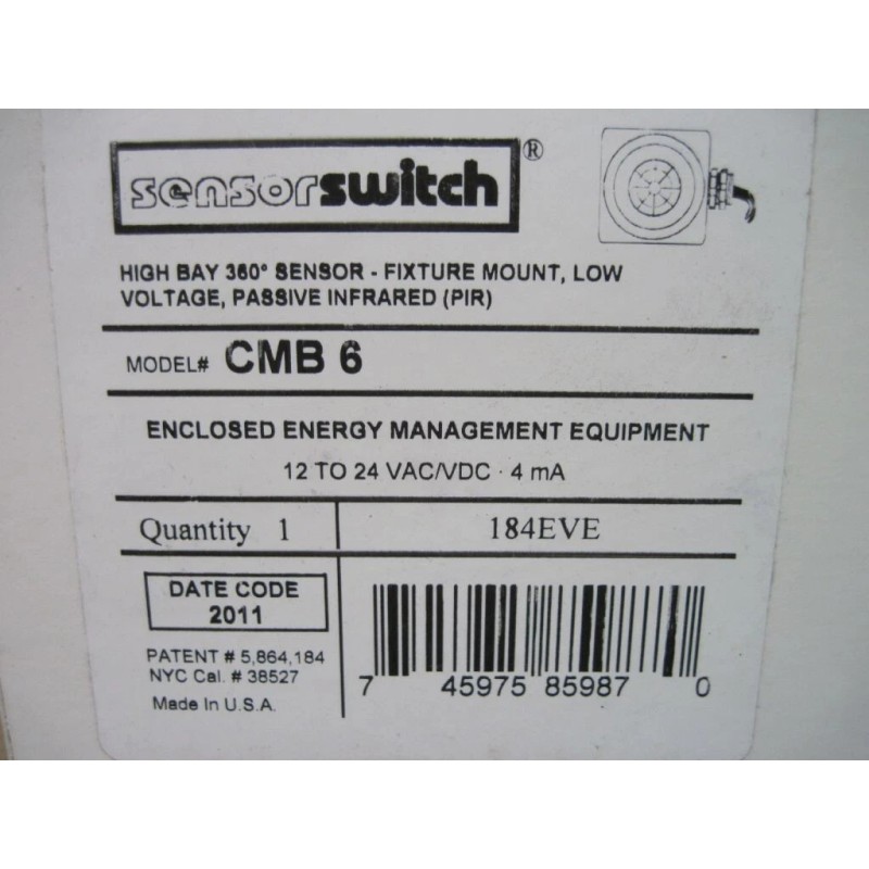 Acuity Sensor Switch CMB 6 High Bay 360° Sensor PIR