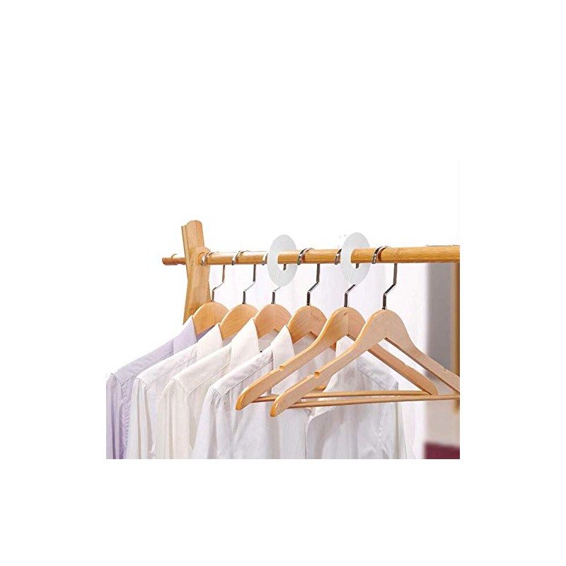 Upstore 20 White Clothes Rack Dividers Round Hangers Closet Dividers