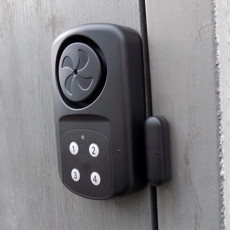 Minder Weatherproof Wireless Gate Door Alarm with Code or Remote