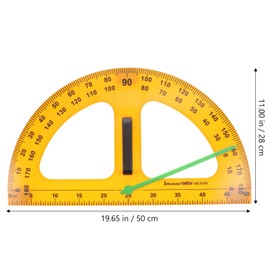 STOBOK Magnetic Tool Magnetic Dry Erase Protractor Protractor Ruler Geometry Measurement Tool for Whiteboards Chalkboards Teach Geometric Math Tool, 19.65X11inches Magnetic Tools