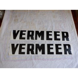 G&S TRACTOR PARTS VERMEER EQUIPMENT DECALS. 2 3/4" X 15 3/4"  DIE-CUT  VINYL SET OF TWO.
