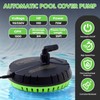 Aarcinhke Automatic Pool Cover Pump, 1500GPH Submersible Sump Pump, Green