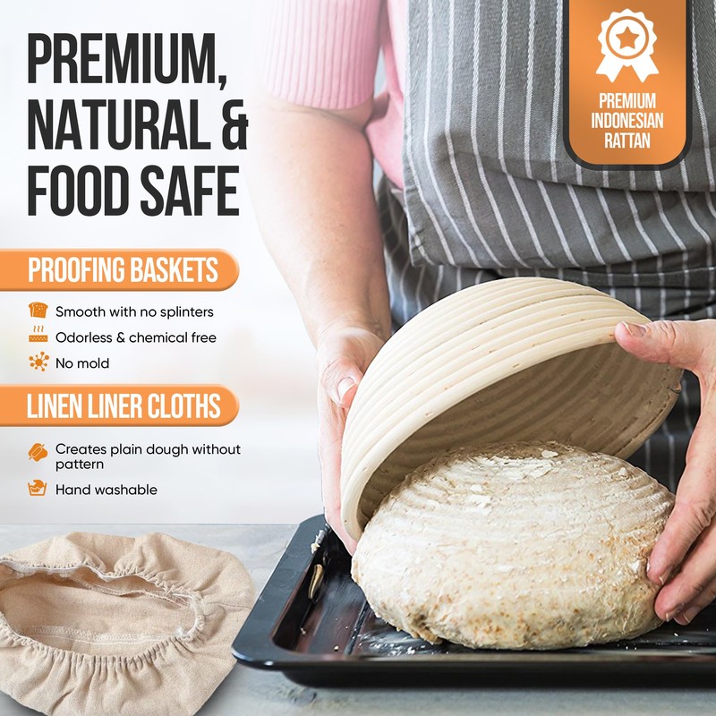 Trailblaze Banneton Bread Proofing Basket - Sourdough Bread Baking Supplies