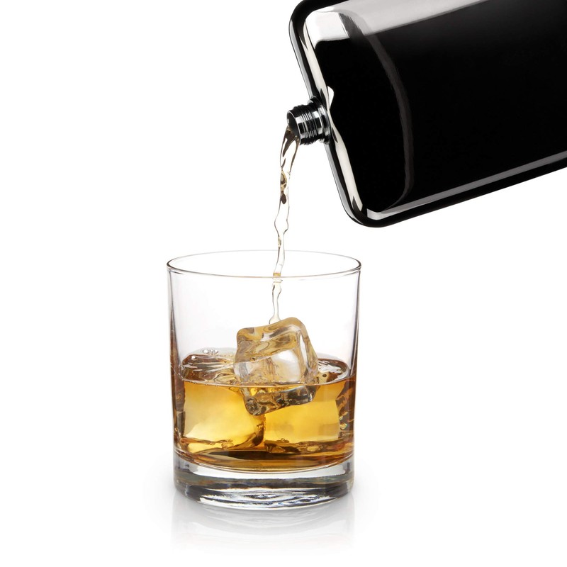 Viski Stainless Steel Pocket Hip Flask for Men and Women,