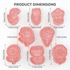 8 Pcs Flower Cookie Cutter Set, 3D Spring Floral Cookie
