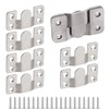 4 Pairs Flush Mount Bracket,Interlocking Furniture Connector,Stainless Steel Heavy Duty