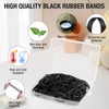 120 Pcs Black Wide Rubber Bands,4 Sizes Heavy Duty Thickened