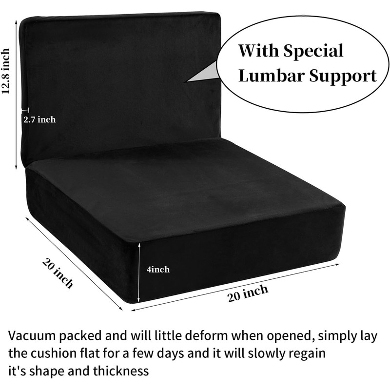 HOMBYS Foam Recliner Chair Cushions for Elderly, 4" Thick Chair