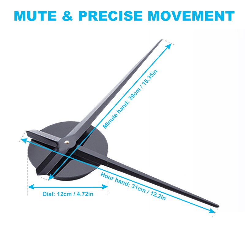 3D DIY Luminous Dial Drill-free Acrylic Frameless Silent Wall Clock