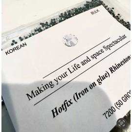 Unbranded Bulk Bag Wholesale Rhinestones (Aqua Blue) Hot Fix SS6 (50 gross) 7200