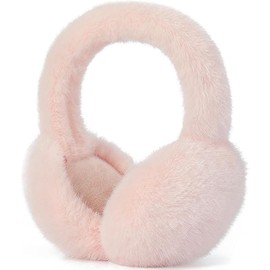 ALIBRAHIM Ear Muffs for Men & Women - Winter Ear Warmers - Classic Fleece Unisex Winter Warm Earmuffs - Windproof Plush Earmuffs Foldable For Boy/Girl - Pink-1
